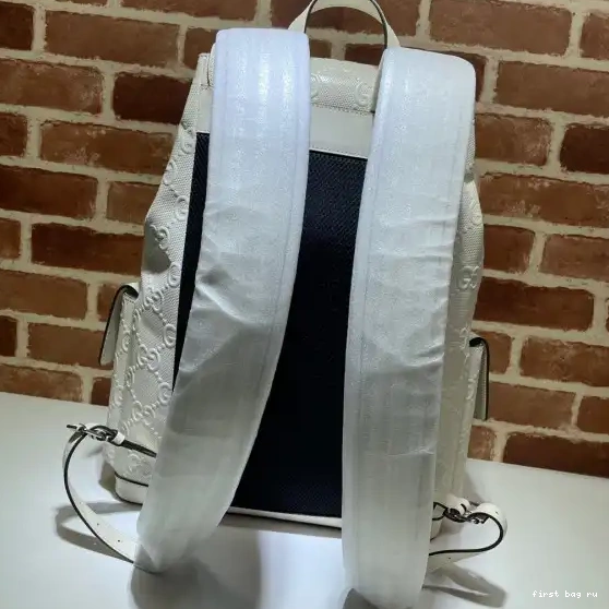 First bag ru GUCCI embossed GG backpack 0527